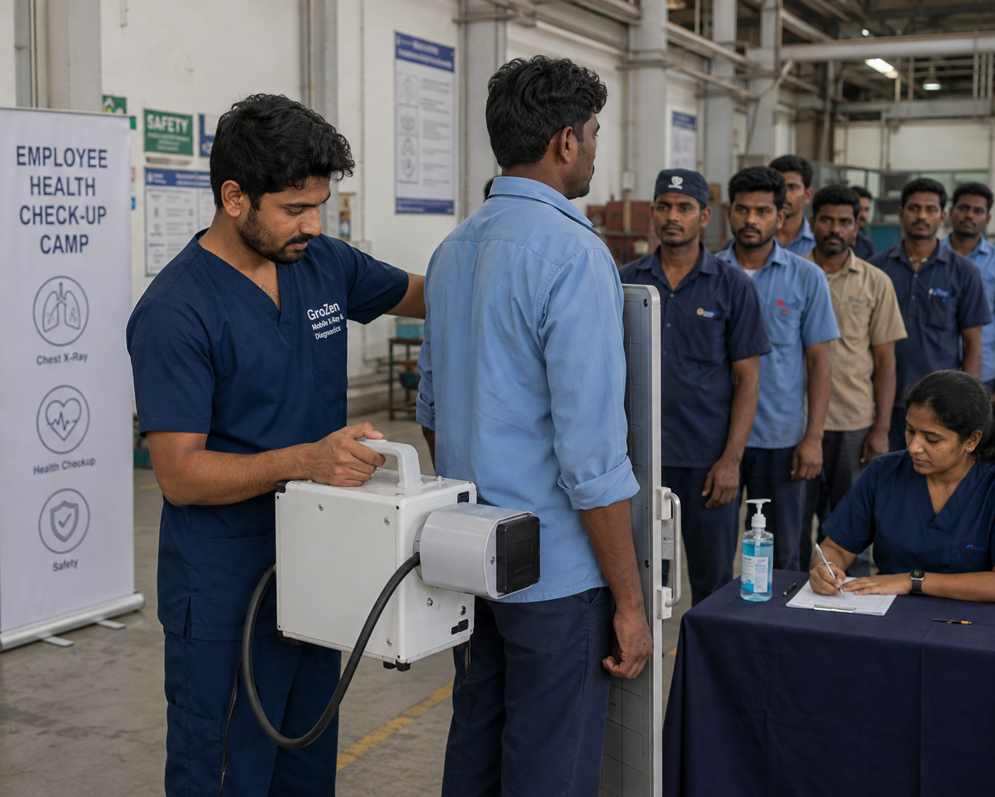 Industrial and medical camp X-ray screening